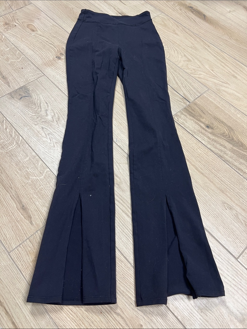ALO Yoga Black Split-Hem Flare Leggings